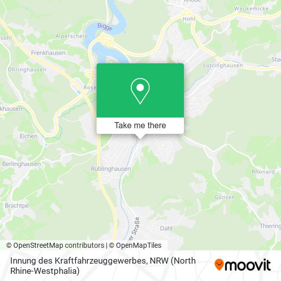 Innung des Kraftfahrzeuggewerbes map