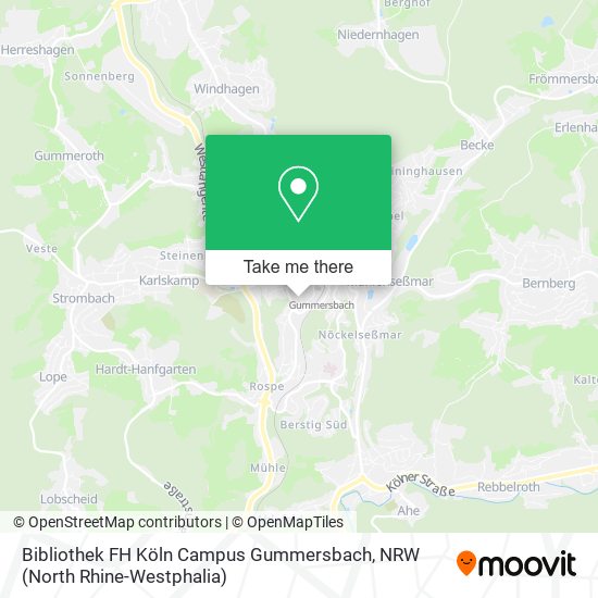 Bibliothek FH Köln Campus Gummersbach map