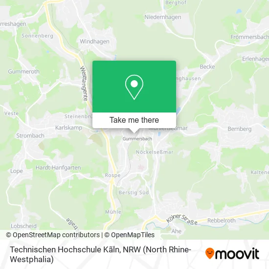 Карта Technischen Hochschule Kãln