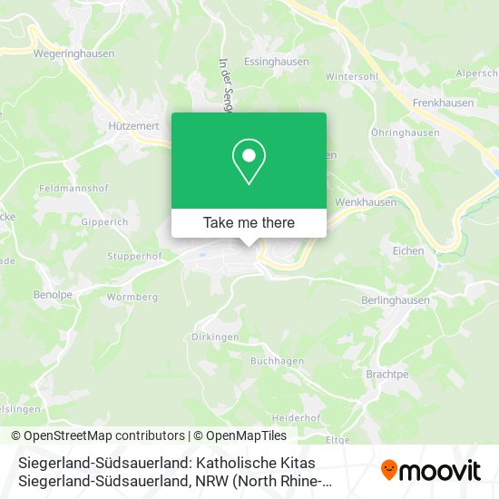 Siegerland-Südsauerland: Katholische Kitas Siegerland-Südsauerland map