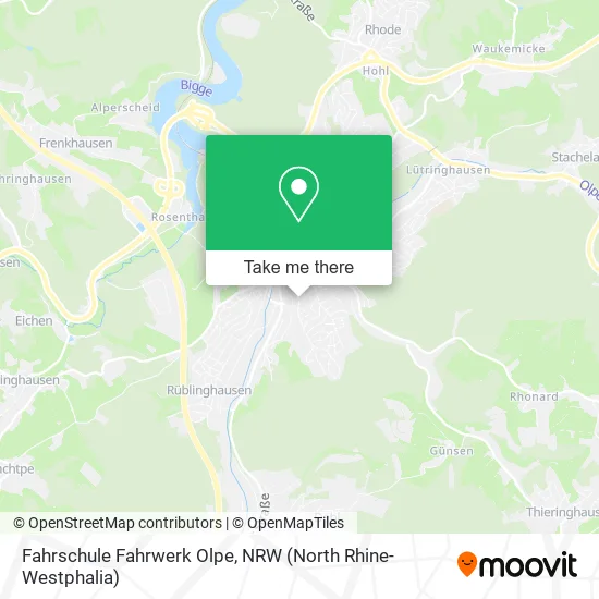 Карта Fahrschule Fahrwerk Olpe