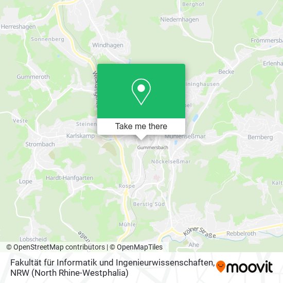 Fakultät für Informatik und Ingenieurwissenschaften map