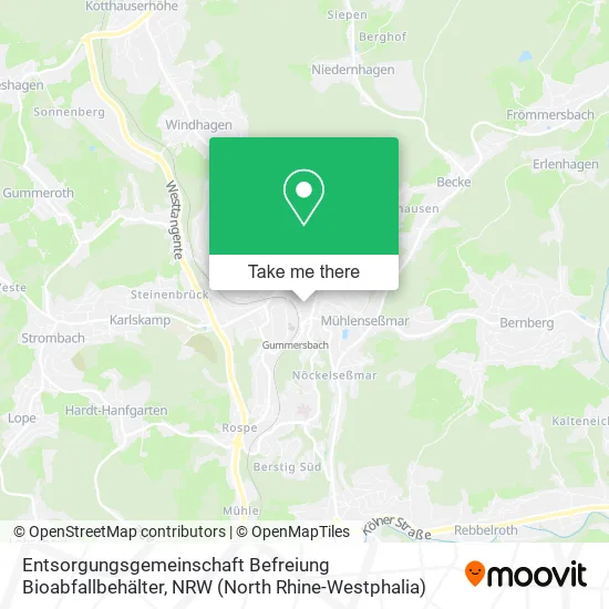 Карта Entsorgungsgemeinschaft Befreiung Bioabfallbehälter