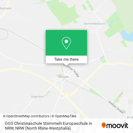 Карта GGS Christinaschule Stommeln Europaschule in NRW