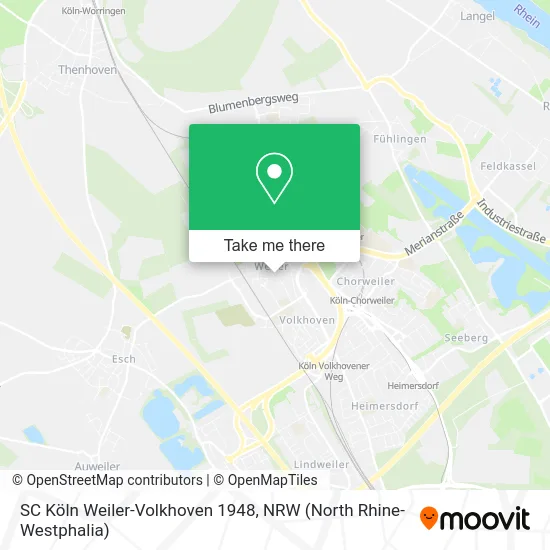 Карта SC Köln Weiler-Volkhoven 1948