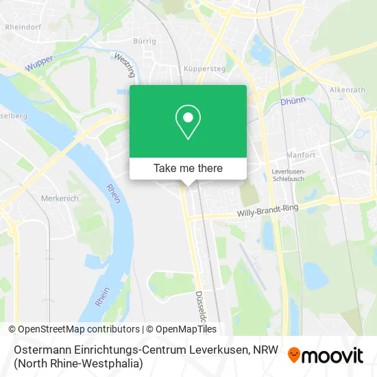 Карта Ostermann Einrichtungs-Centrum Leverkusen