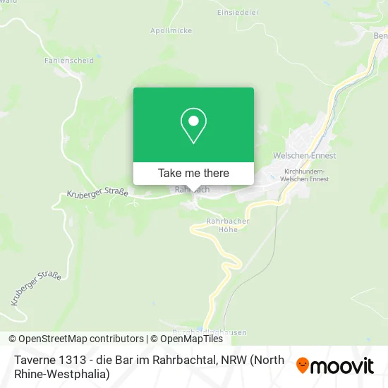 Карта Taverne 1313 - die Bar im Rahrbachtal