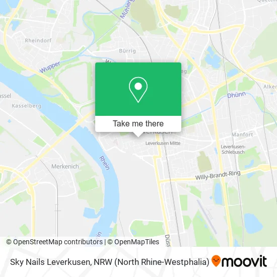 Карта Sky Nails Leverkusen