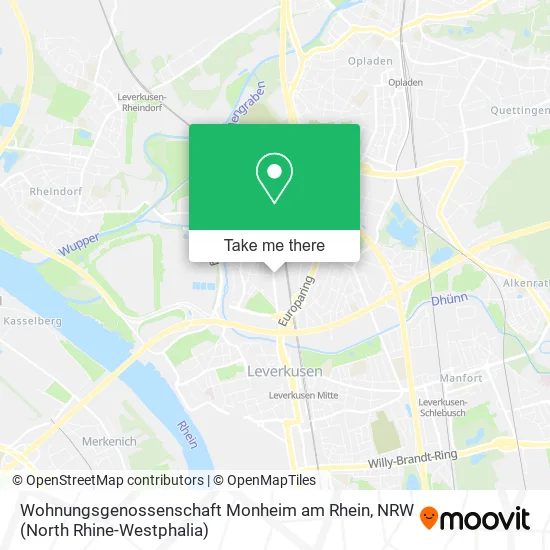 Карта Wohnungsgenossenschaft Monheim am Rhein