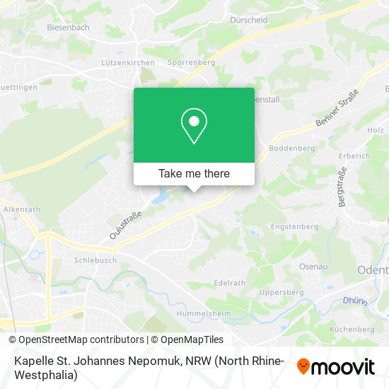 Kapelle St. Johannes Nepomuk map