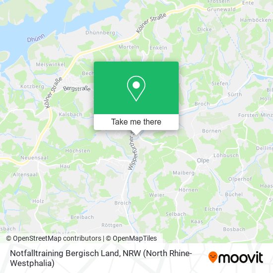 Карта Notfalltraining Bergisch Land