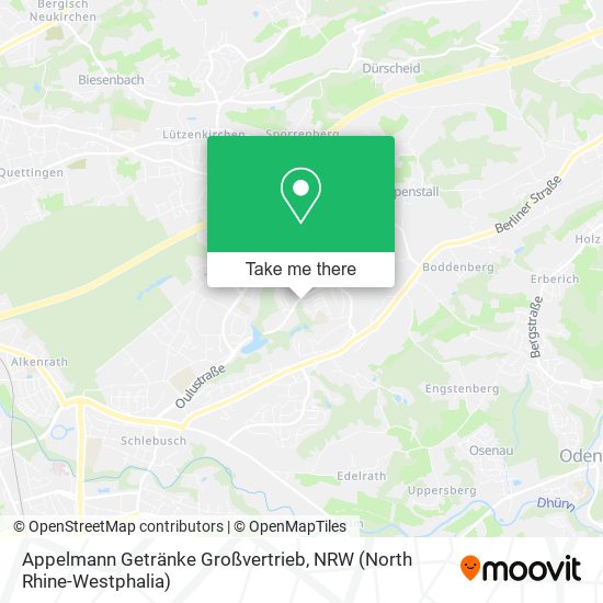 Appelmann Getränke Großvertrieb map