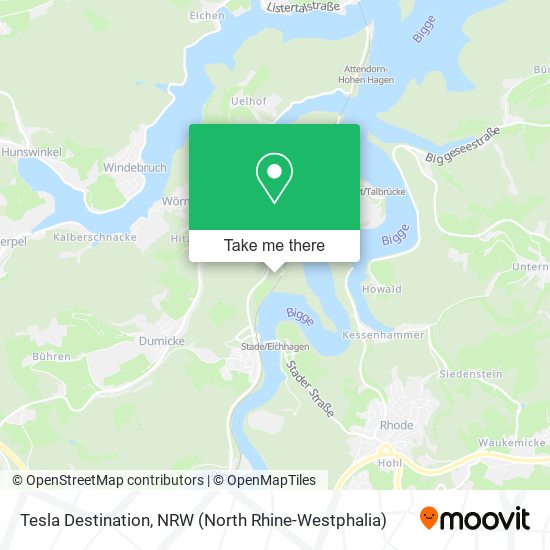 Карта Tesla Destination