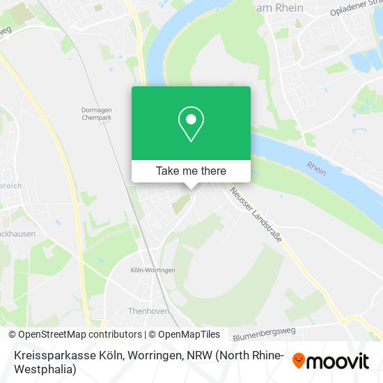 Kreissparkasse Köln, Worringen map