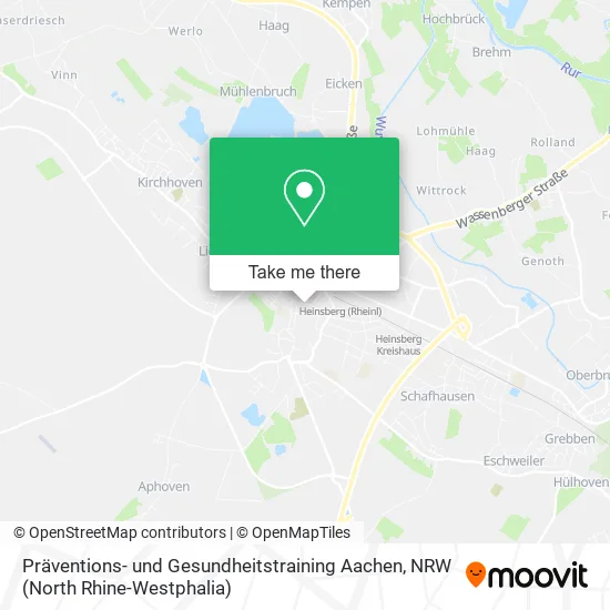 Карта Präventions- und Gesundheitstraining Aachen