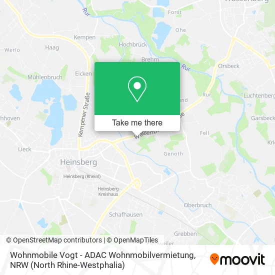 Карта Wohnmobile Vogt - ADAC Wohnmobilvermietung
