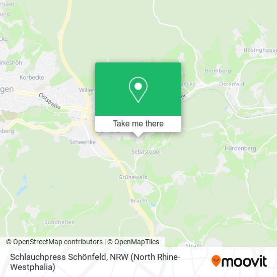 Schlauchpress Schönfeld map