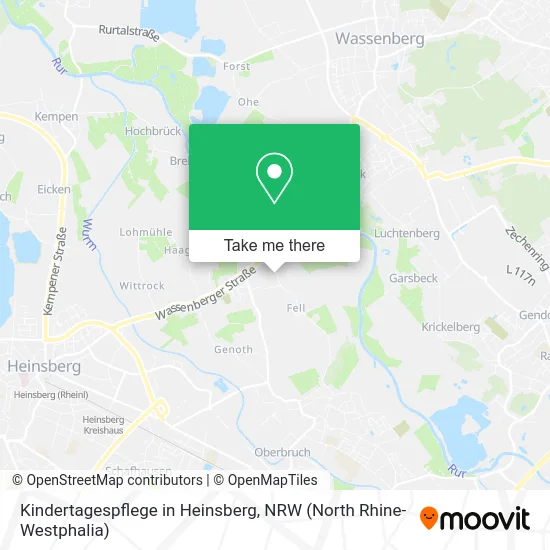 Карта Kindertagespflege in Heinsberg