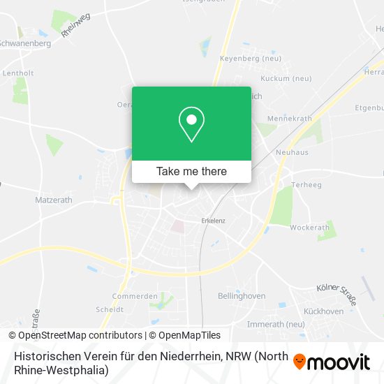 Historischen Verein für den Niederrhein map