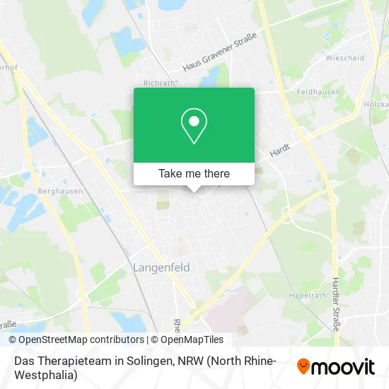 Карта Das Therapieteam in Solingen