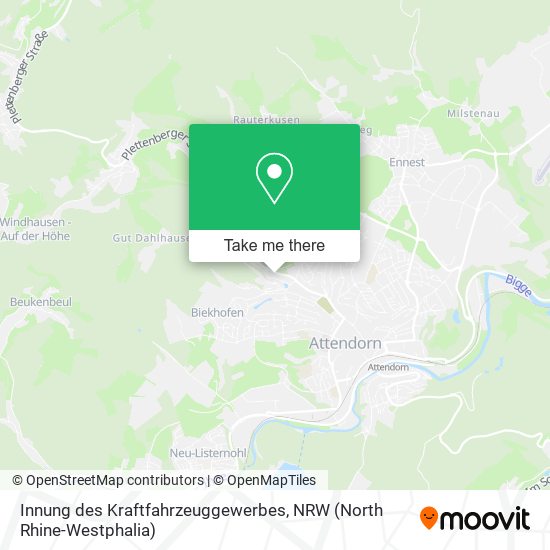 Innung des Kraftfahrzeuggewerbes map