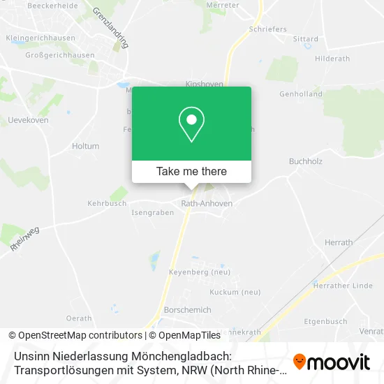 Карта Unsinn Niederlassung Mönchengladbach: Transportlösungen mit System