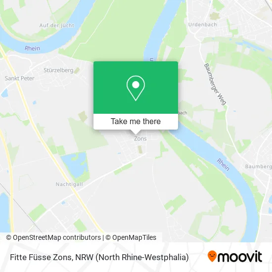 Карта Fitte Füsse Zons