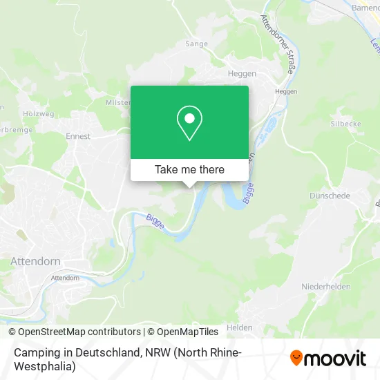 Карта Camping in Deutschland