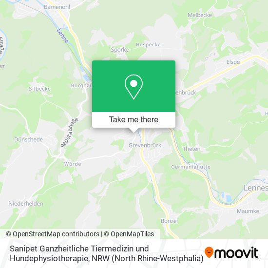 Sanipet Ganzheitliche Tiermedizin und Hundephysiotherapie map
