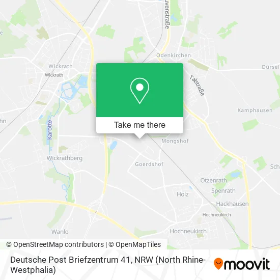 Карта Deutsche Post Briefzentrum 41