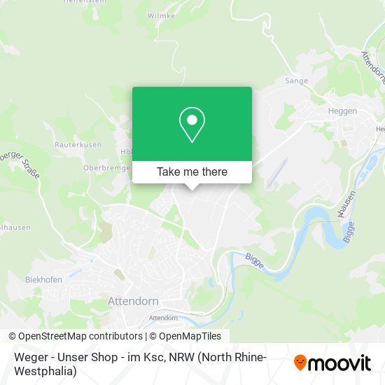 Weger - Unser Shop - im Ksc map