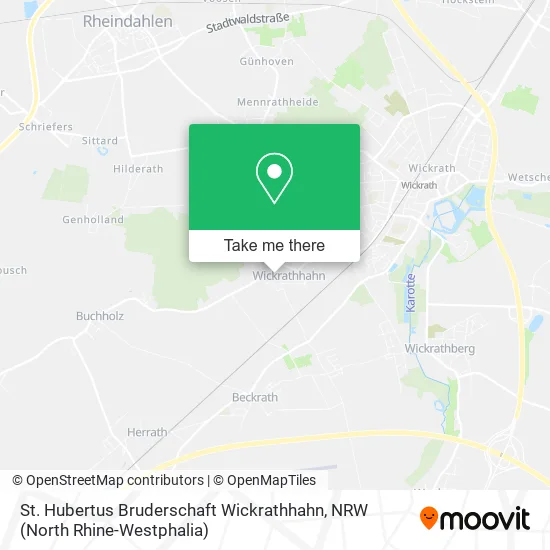 Карта St. Hubertus Bruderschaft Wickrathhahn