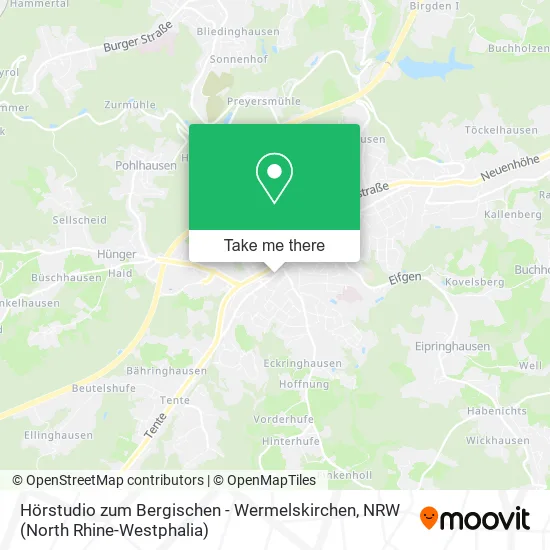 Карта Hörstudio zum Bergischen - Wermelskirchen