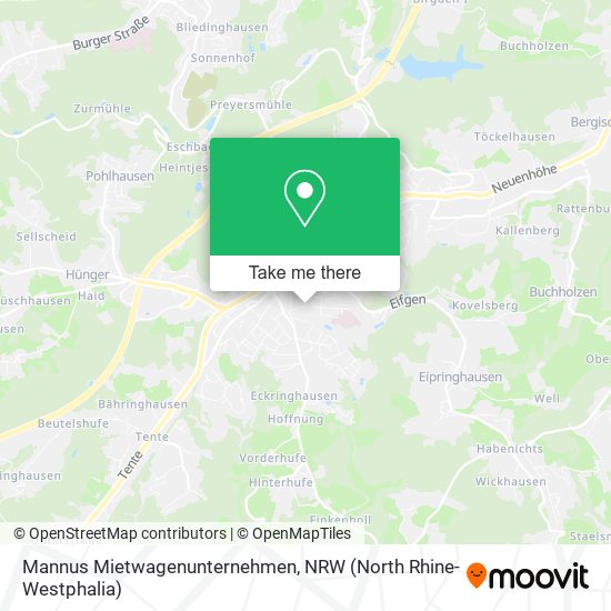 Mannus Mietwagenunternehmen map
