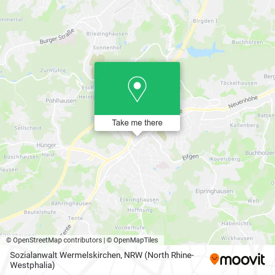 Карта Sozialanwalt Wermelskirchen