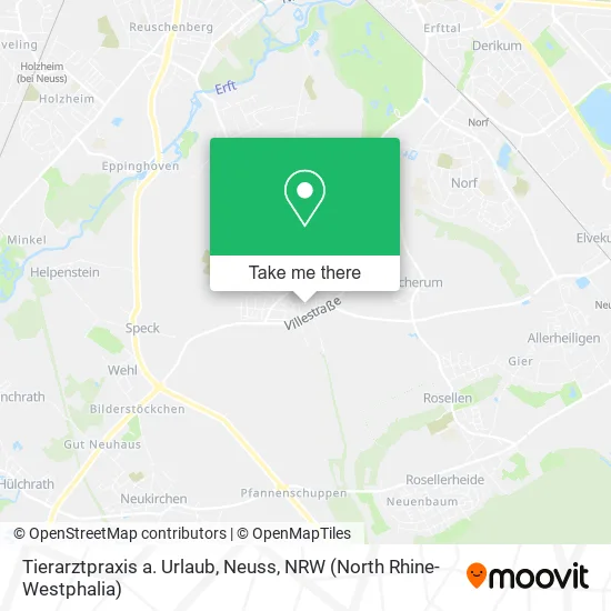 Карта Tierarztpraxis a. Urlaub, Neuss