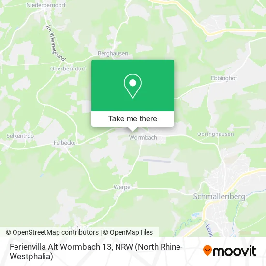 Ferienvilla Alt Wormbach 13 map