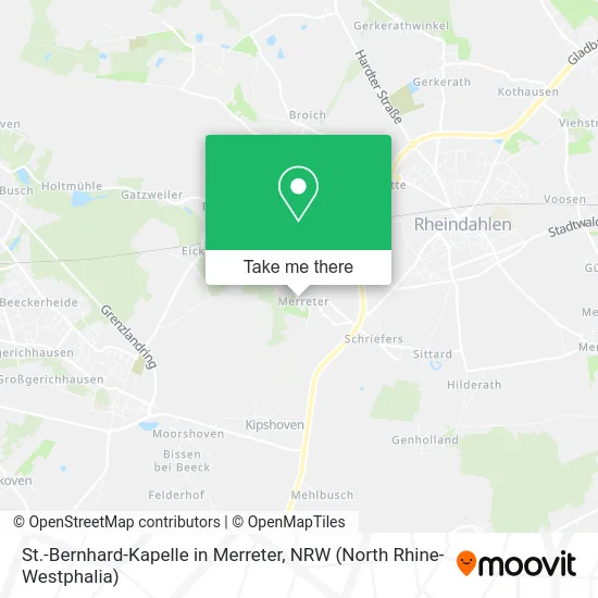 Карта St.-Bernhard-Kapelle in Merreter