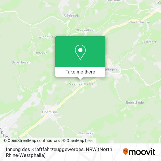 Innung des Kraftfahrzeuggewerbes map