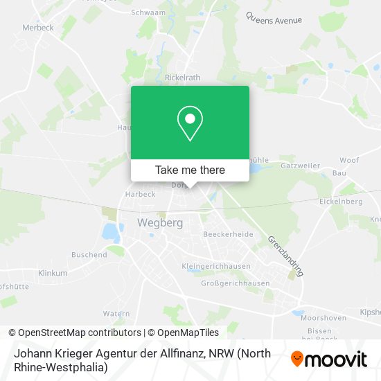 Johann Krieger Agentur der Allfinanz map