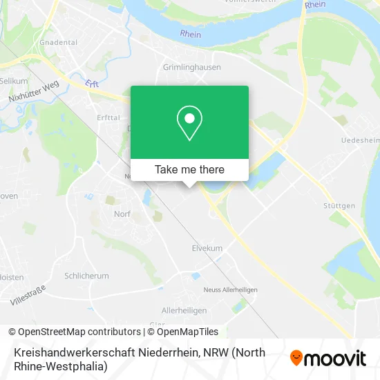 Карта Kreishandwerkerschaft Niederrhein