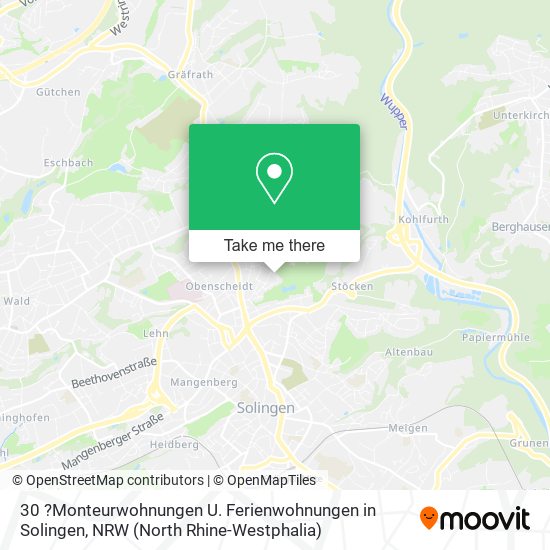 Карта 30 ?Monteurwohnungen U. Ferienwohnungen in Solingen