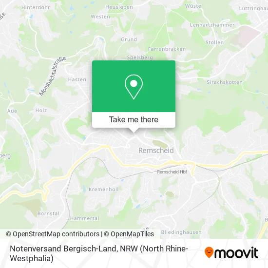Карта Notenversand Bergisch-Land