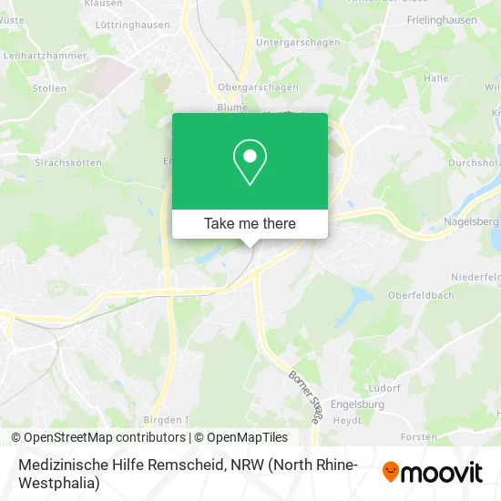 Карта Medizinische Hilfe Remscheid