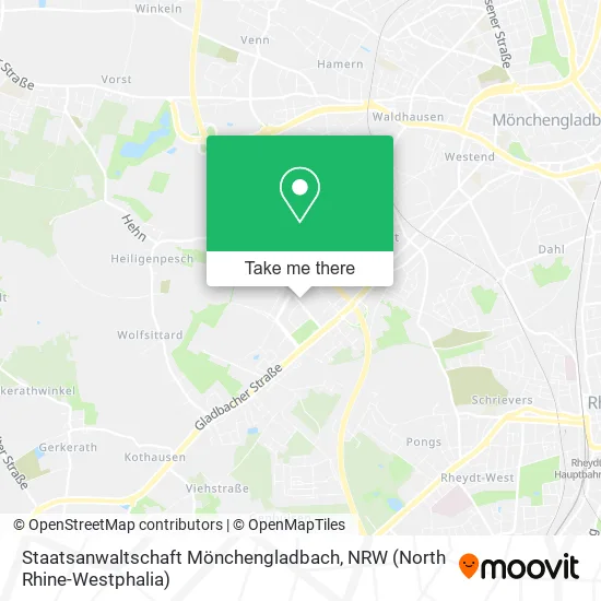 Карта Staatsanwaltschaft Mönchengladbach