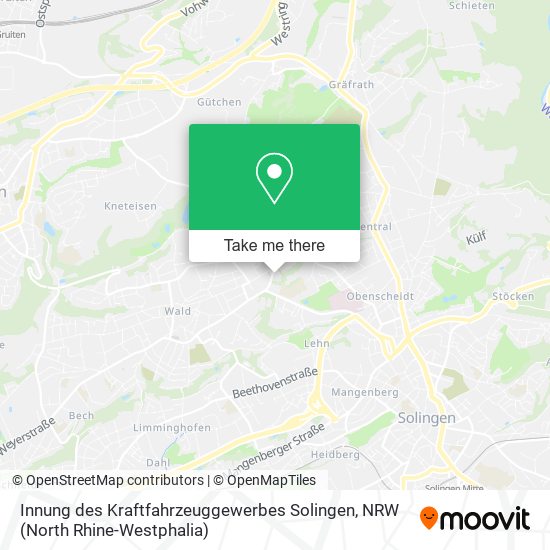 Innung des Kraftfahrzeuggewerbes Solingen map