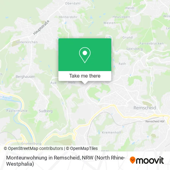 Карта Monteurwohnung in Remscheid