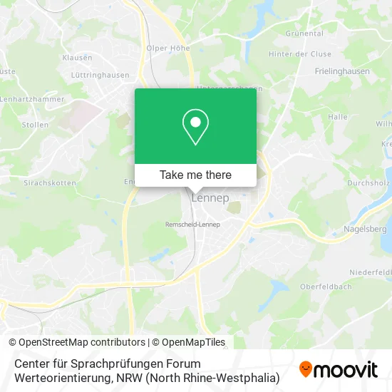 Карта Center für Sprachprüfungen Forum Werteorientierung