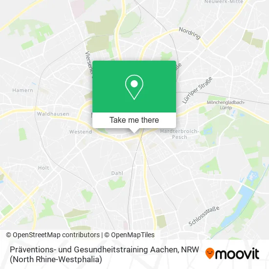 Карта Präventions- und Gesundheitstraining Aachen