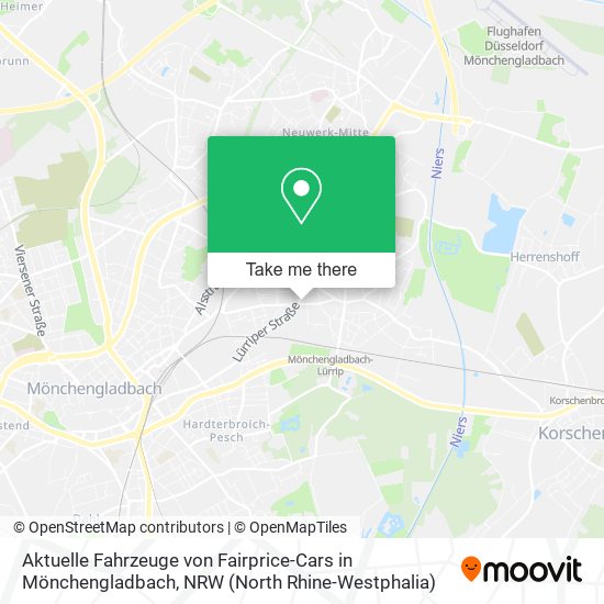 Карта Aktuelle Fahrzeuge von Fairprice-Cars in Mönchengladbach